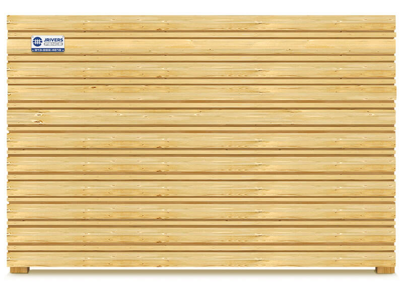 Largo AL horizontal style wood fence